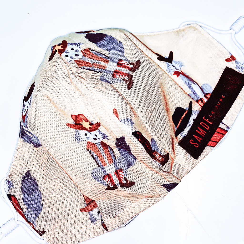 Reusable Cloth Face Cover, COTTON PRINT & LINEN