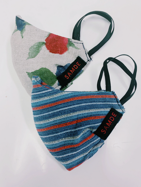 Reusable Cloth Face Cover, LINEN PRINT