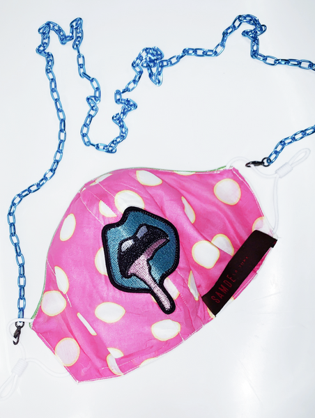 Reusable Face Cloth Cover & Chain Set, SILK-COTTON VOILE & LINEN