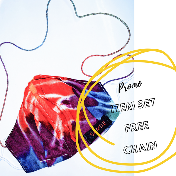 Reusable Face Cloth Cover & Neckpiece Promotional Set, COTTON JERSEY & LINEN