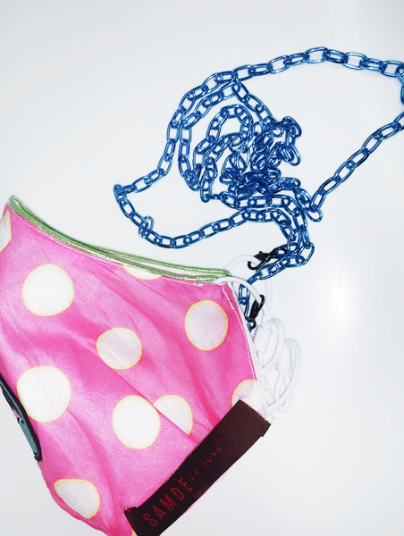 Reusable Face Cloth Cover & Chain Set, SILK-COTTON VOILE & LINEN