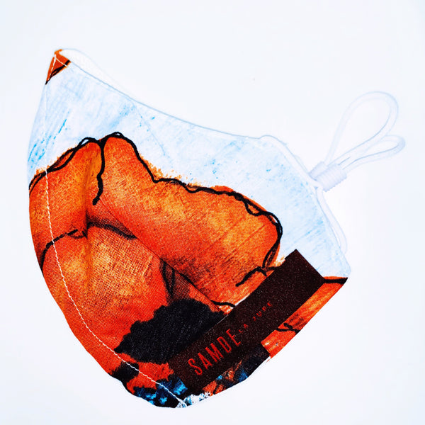 Reusable Cloth Face Cover, COTTON-POLY BLEND PRINT & LINEN