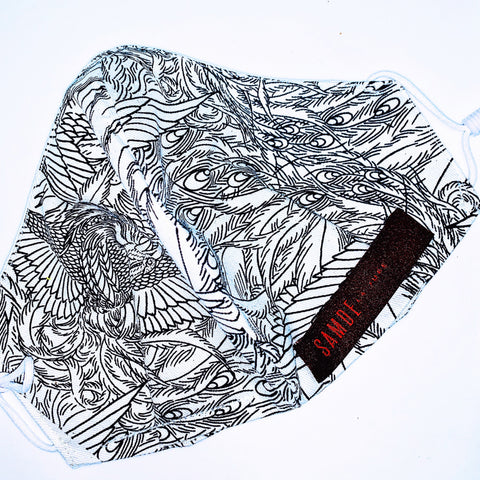 Reusable Cloth Face Cover, COTTON TWILL PRINT (Lightweight) & LINEN