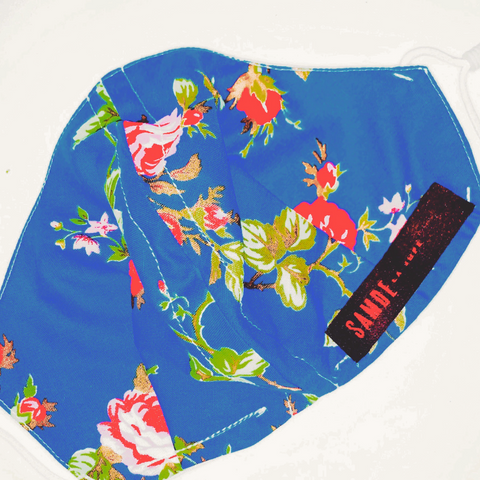 Reusable Cloth Face Cover, COTTON-POLY BLEND PRINT & LINEN