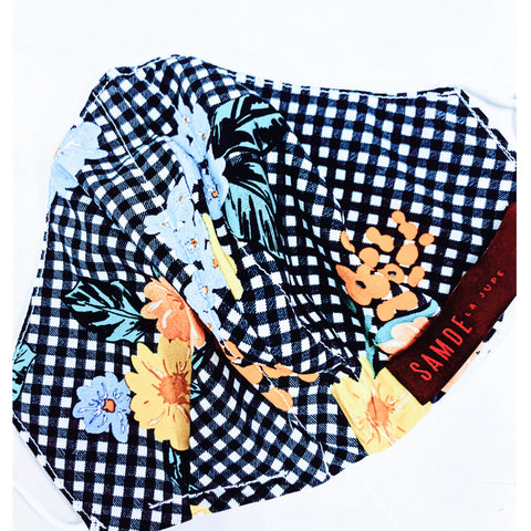 Reusable Cloth Face Cover, COTTON PRINT & LINEN