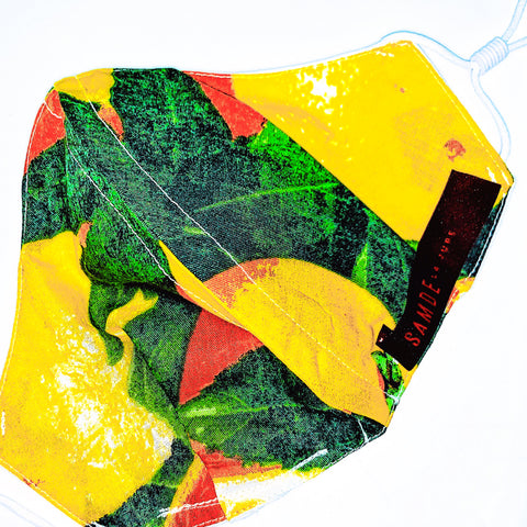 Reusable Cloth Face Cover, COTTON-POLY BLEND PRINT & LINEN