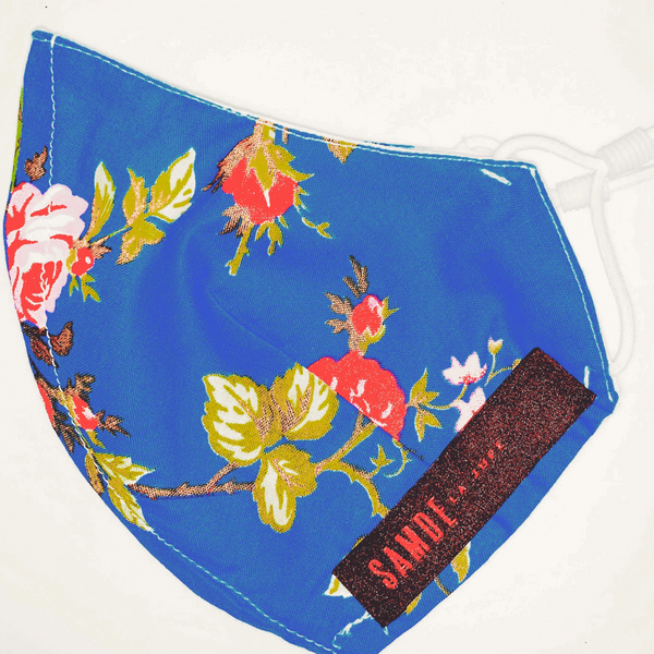 Reusable Cloth Face Cover, COTTON-POLY BLEND PRINT & LINEN